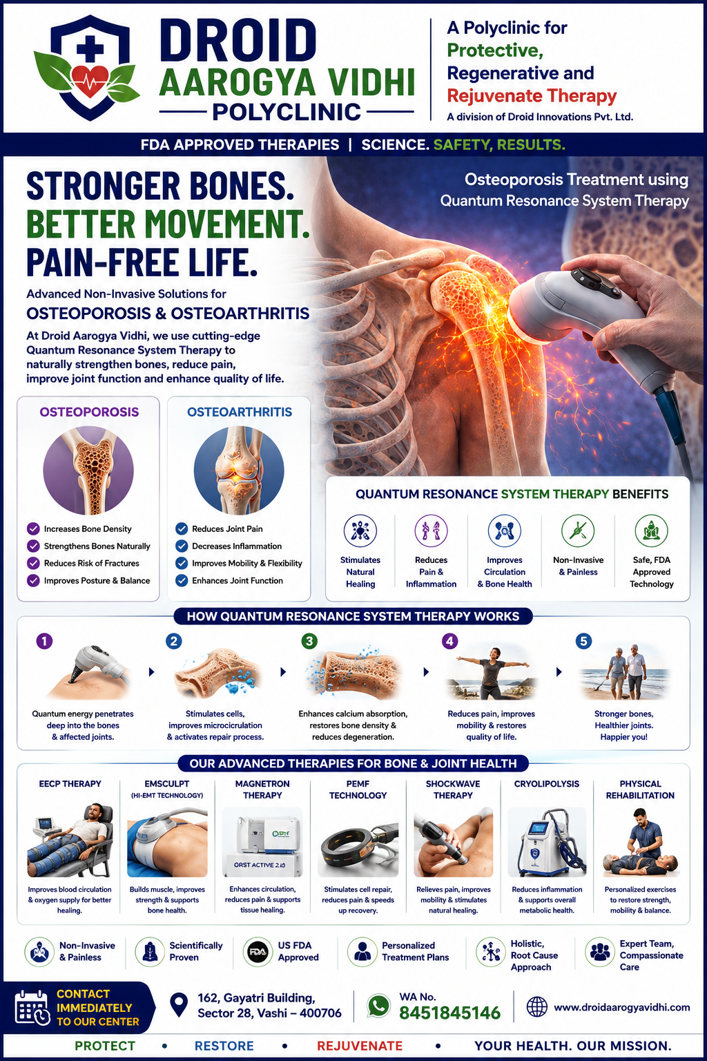 Bone treatment and movement care brochure